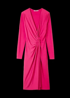 Vanilia Crepe Jurk Met Drapering<Vrouw Jurken