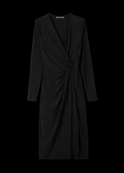 Vanilia Crepe Jurk Met Drapering<Vrouw Jurken