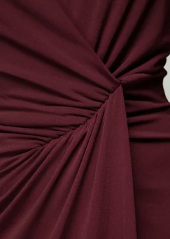 Vanilia Crepe Jurk Met Drapering<Vrouw Jurken