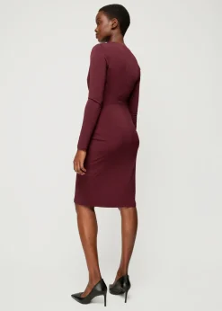 Vanilia Crepe Jurk Met Drapering<Vrouw Jurken