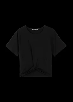 Vanilia Cropped Shirt Met Knoopdetail<Vrouw Tops