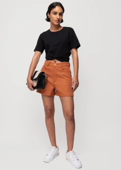 Vanilia Cropped Shirt Met Knoopdetail<Vrouw Tops