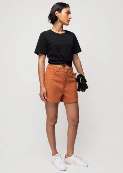 Vanilia Cropped Shirt Met Knoopdetail<Vrouw Tops