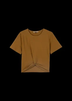 Vanilia Cropped Shirt Met Knoopdetail<Vrouw Tops