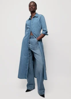 Vanilia Denim Midi Jurk<Vrouw Jurken