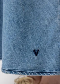 Vanilia Denim Slip Dress<Vrouw Jurken