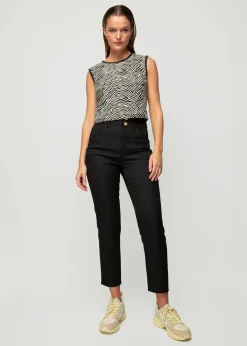 Vanilia Jacquard Zebra Top<Vrouw Tops