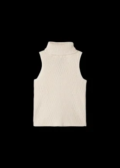 Vanilia Katoen Gebreide Top Met Col<Vrouw Tops