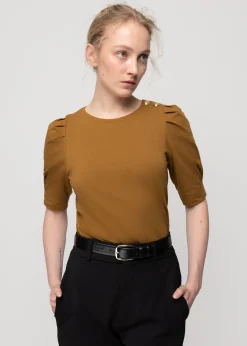 Vanilia Katoenen Top Met Pofmouw<Vrouw Basics