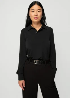 Vanilia Long Sleeve Polo<Vrouw Basics