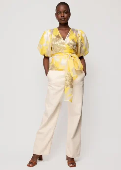 Vanilia Organza Wrap Top<Vrouw Tops