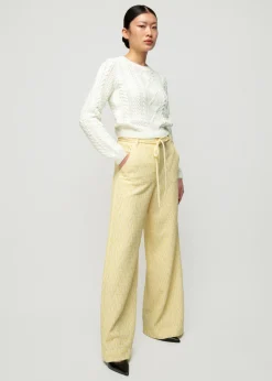 Vanilia Pantalon Met Zigzag Structuur<Vrouw Broeken