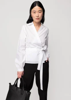 Vanilia Poplin Wrap Blouse<Vrouw Basics