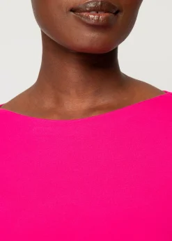 Vanilia Punto Midi Jurk Met Split<Vrouw Jurken