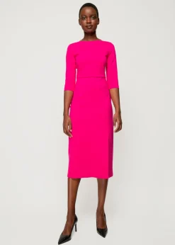 Vanilia Punto Midi Jurk Met Split<Vrouw Jurken