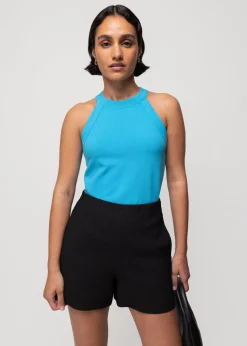 Vanilia Rib Haltertop<Vrouw Basics