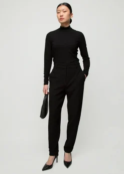 Vanilia Rib Top Met Col<Vrouw Basics