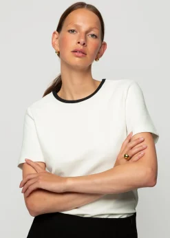 Vanilia Rib Top Met Ronde Hals<Vrouw Basics