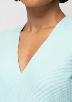 Vanilia Rib Top Met V-Hals<Vrouw Tops