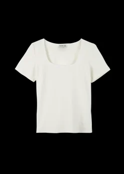 Vanilia Rib Top Met Vierkante Hals<Vrouw Basics