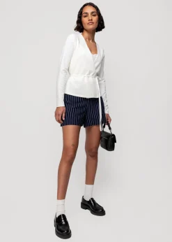 Vanilia Rib Wikkeltop<Vrouw Basics