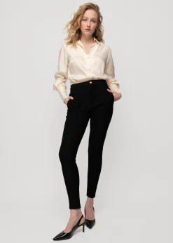 Vanilia Struc Broek Skinny Fit<Vrouw Basics