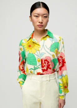 Vanilia Tricot Blouse Met Bloemenprint<Vrouw Blouses