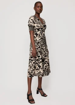 Vanilia Viscose Maxi Jurk Met Bloemenprint<Vrouw Jurken