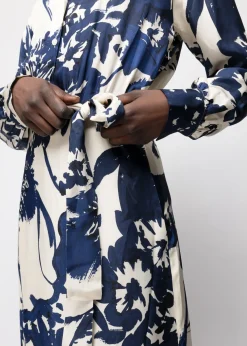 Vanilia Viscose Maxi-Jurk Met Bloemen<Vrouw Jurken