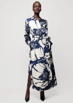 Vanilia Viscose Maxi-Jurk Met Bloemen<Vrouw Jurken