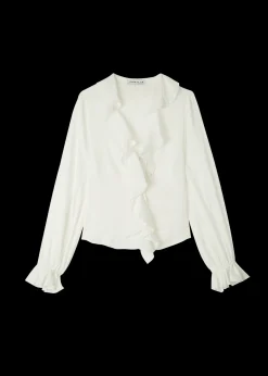Vanilia Viscose Ruffle Blouse<Vrouw Blouses