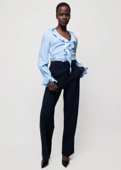 Vanilia Viscose Ruffle Blouse<Vrouw Blouses