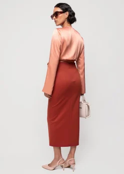 Vanilia Viscose Wrap Top<Vrouw Tops