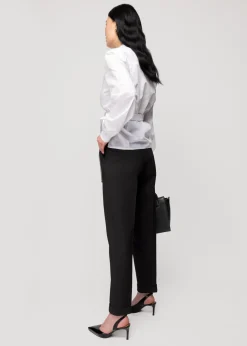 Vanilia Wafel Structuur Broek Tapered Fit<Vrouw Basics