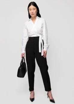 Vanilia Wafel Structuur Broek Tapered Fit<Vrouw Basics