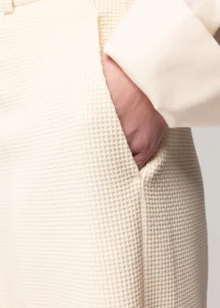 Vanilia Wafel Structuur Pantalon<Vrouw Basics