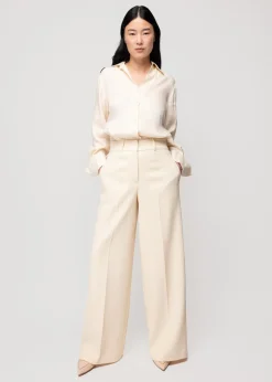 Vanilia Wafel Structuur Pantalon<Vrouw Basics