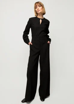 Vanilia Wafel Structuur Pantalon<Vrouw Basics